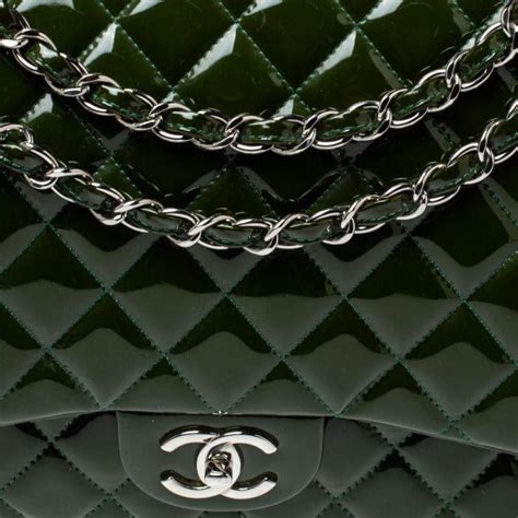 chanel olive green bag|dark green chanel bag.